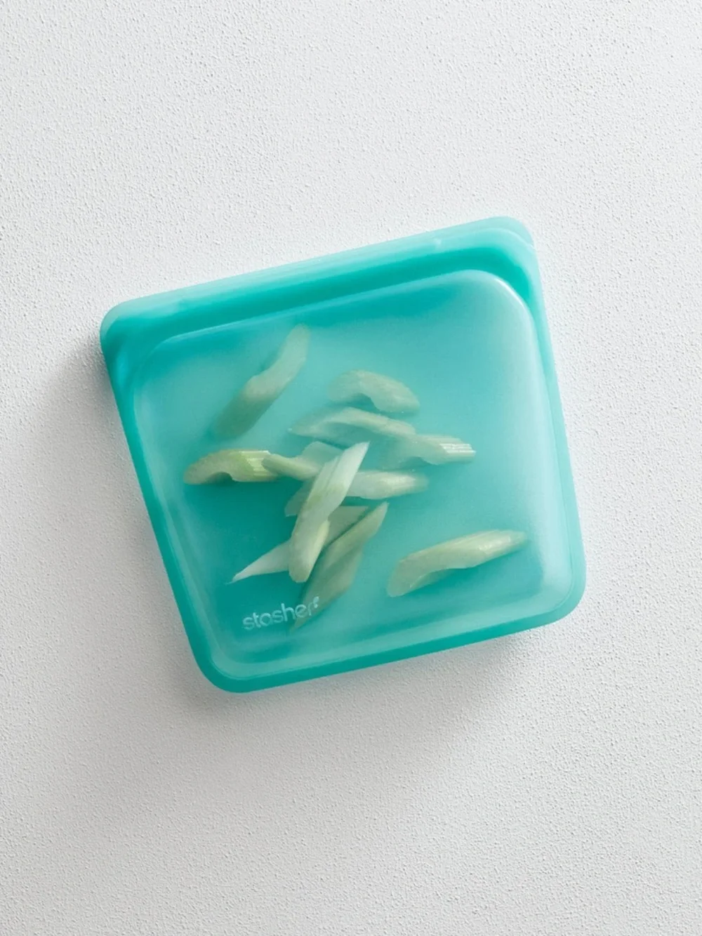 Stasher Reusable Silicone Sandwich Bag in Teal Blue